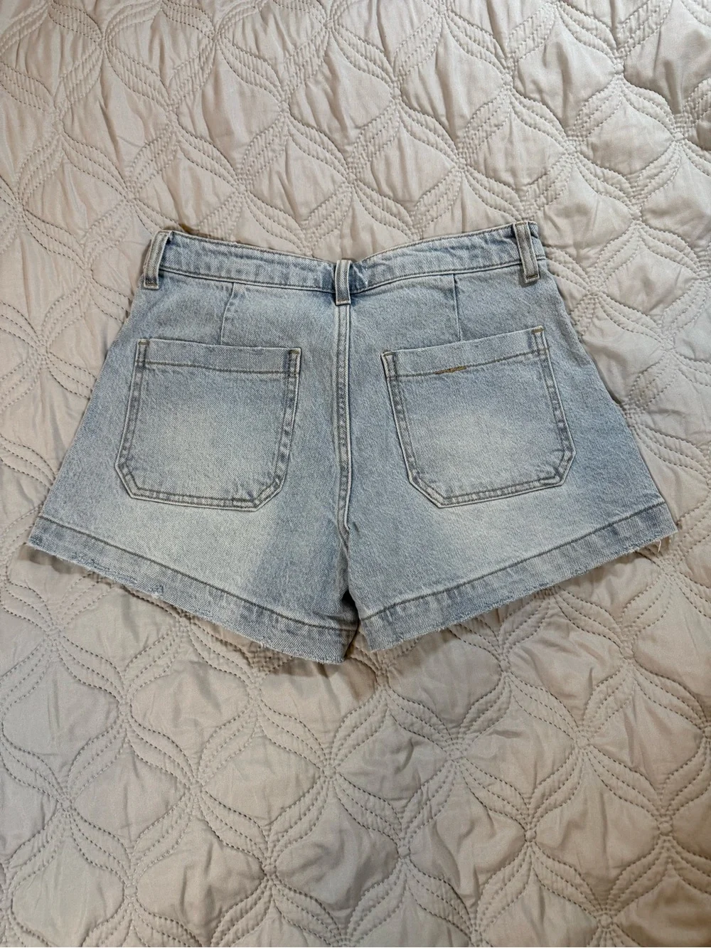 KanCan Light Wash High Rise Denim‎ Mom Shorts Medium